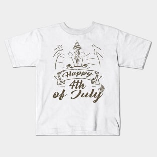 4th of July Fireworks Design 1 Kids T-Shirt